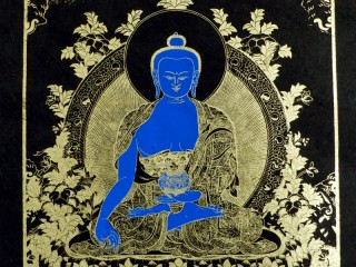 AF106 Affiche Tibétaine Papier Népalais Bouddha