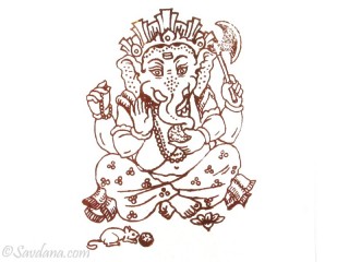 AF74 Affiche du Népal Ganesh